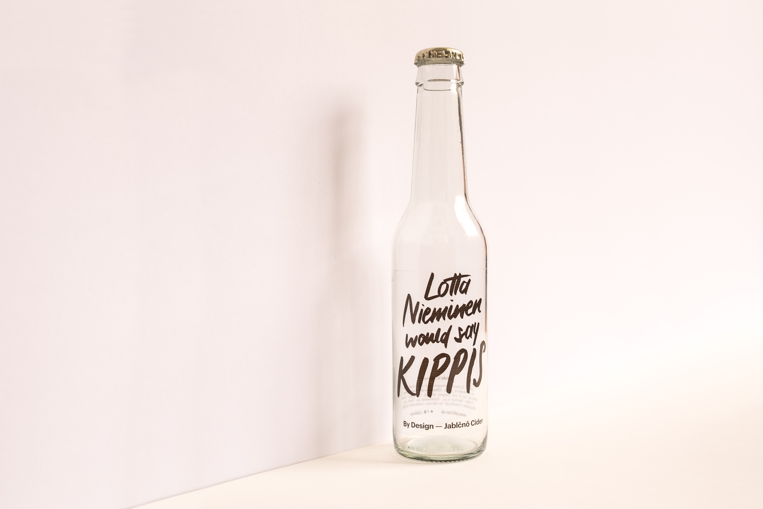 bottle with lettering