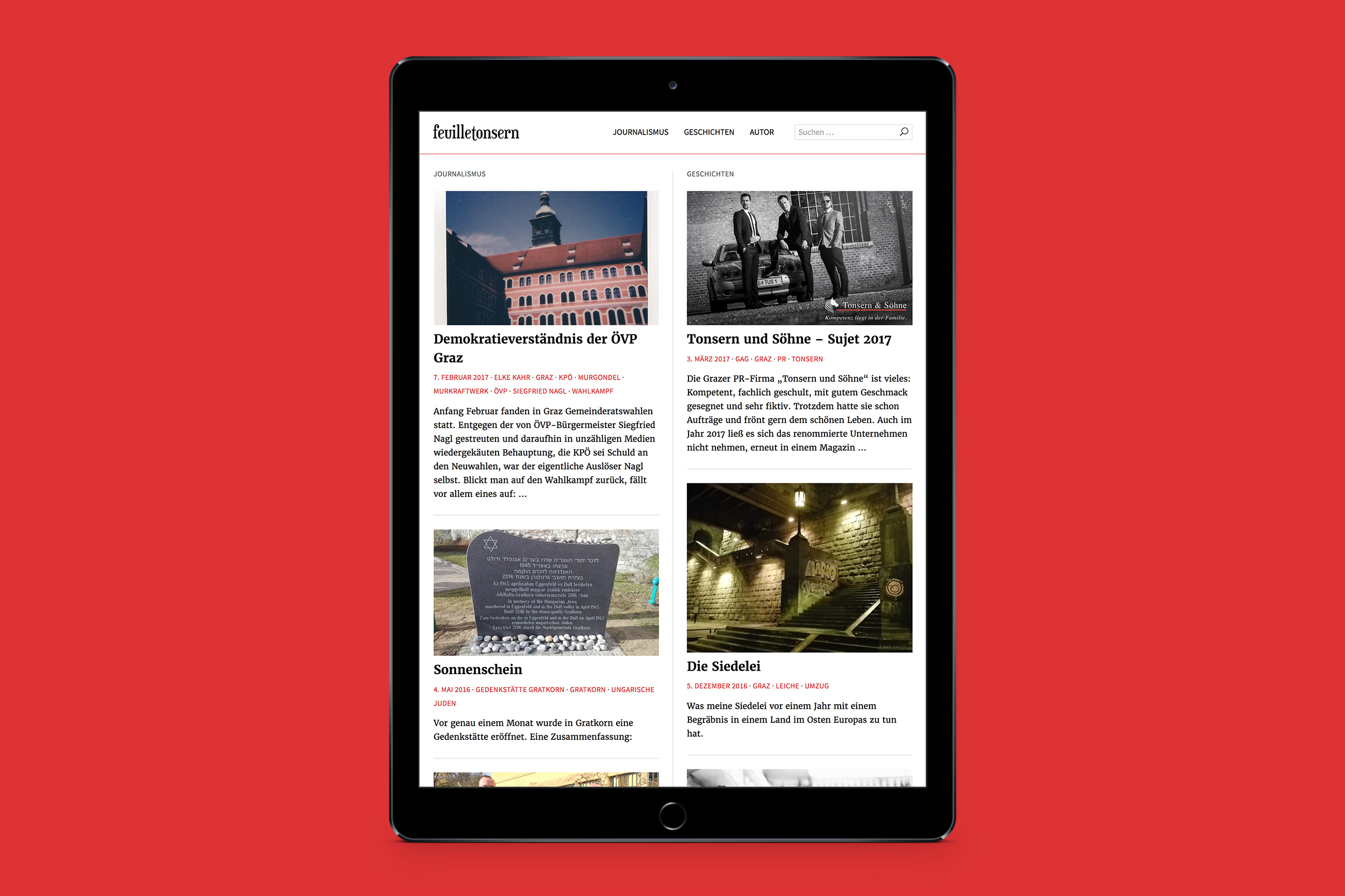 overview of blog posts