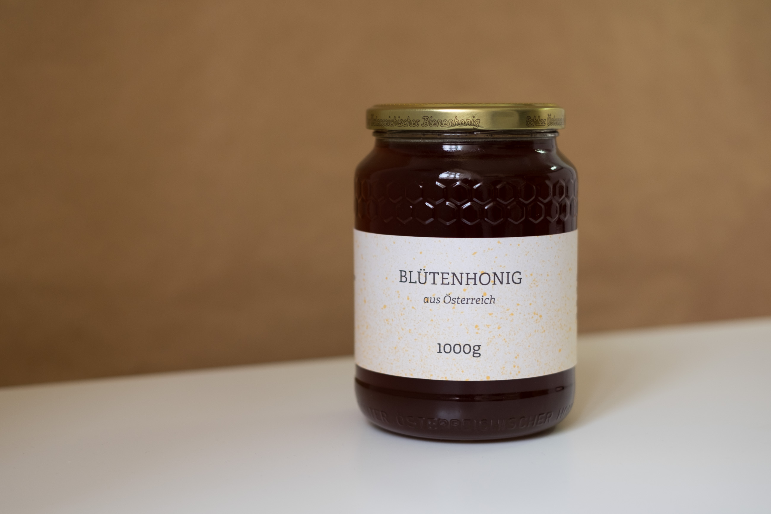 single honey jar front view