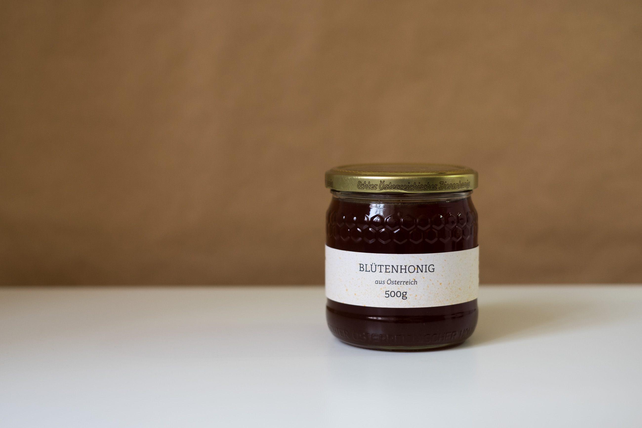 small honey jar with watercolor label