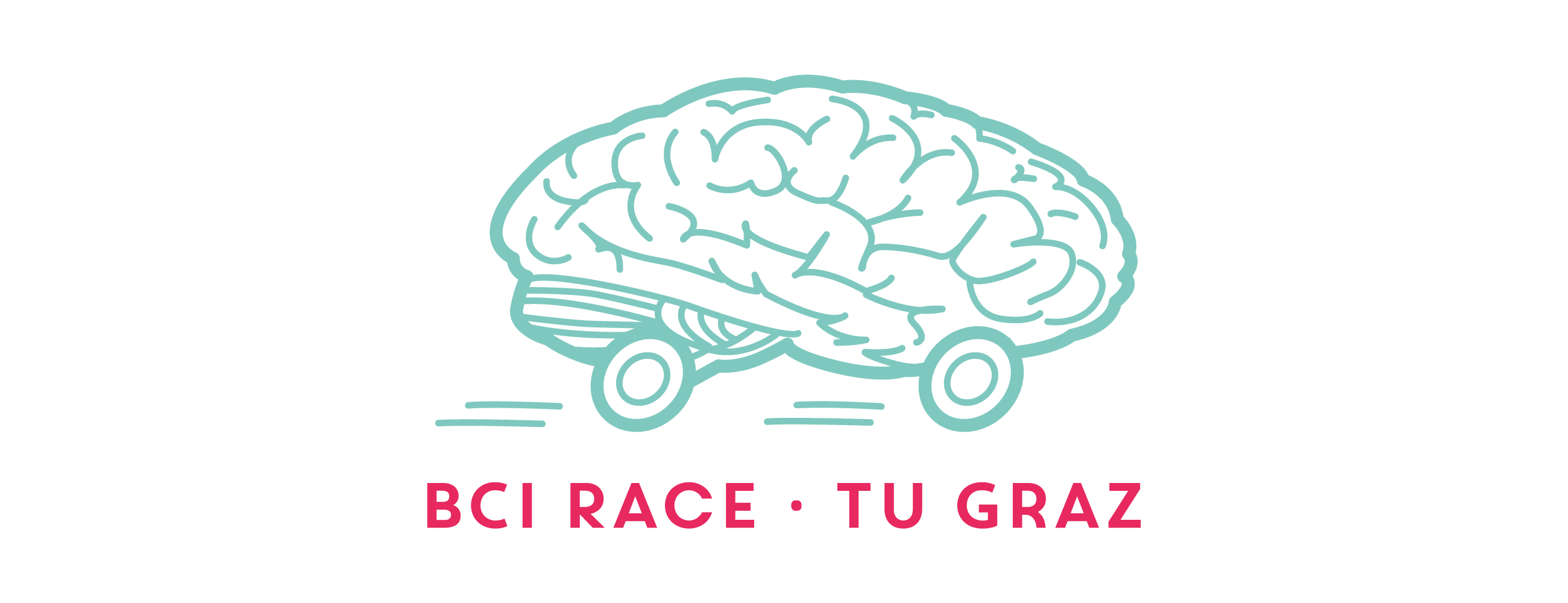 first logo draft: brain on wheels, driving very fast