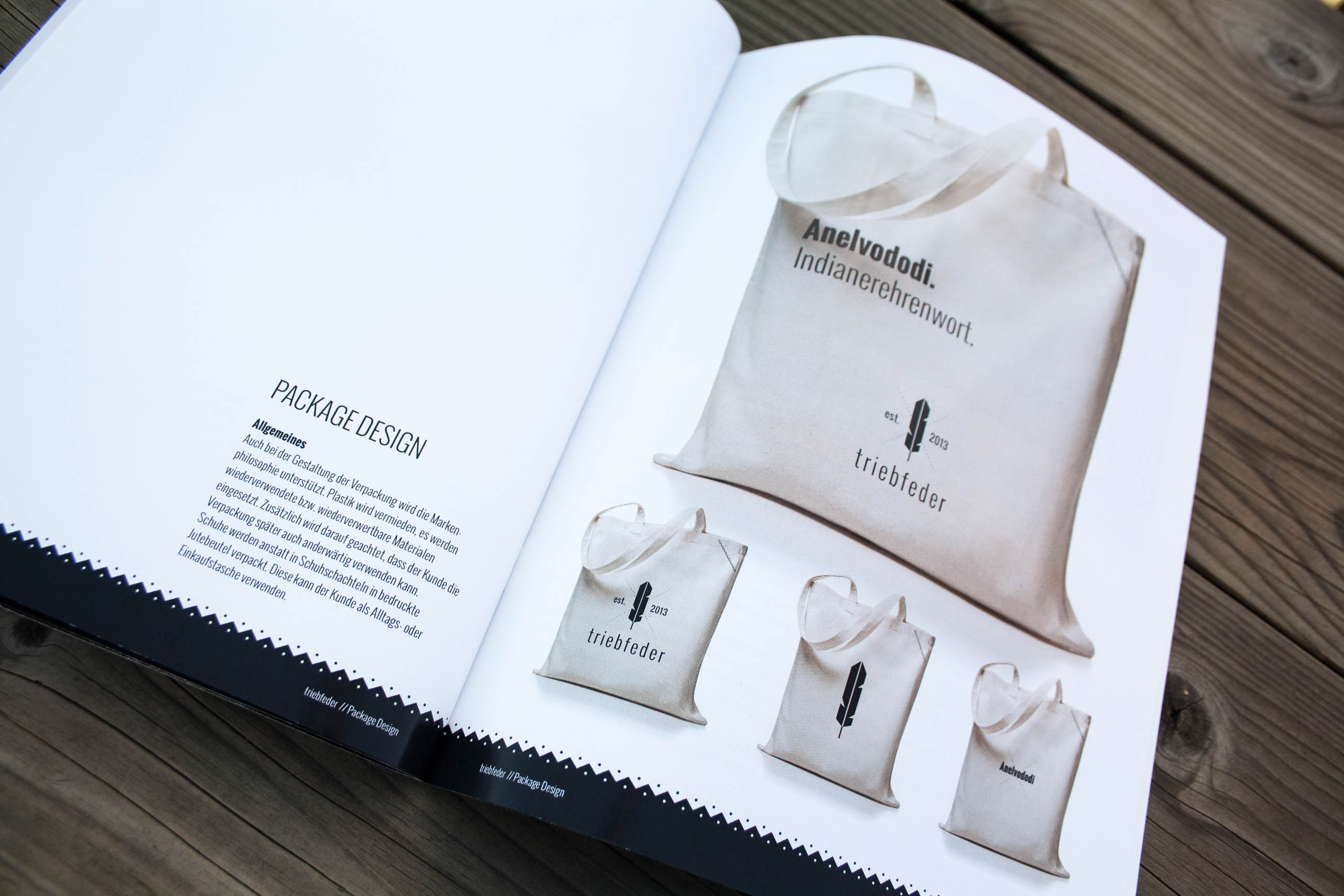 package design of our brand: minimal screenprint on linen bags